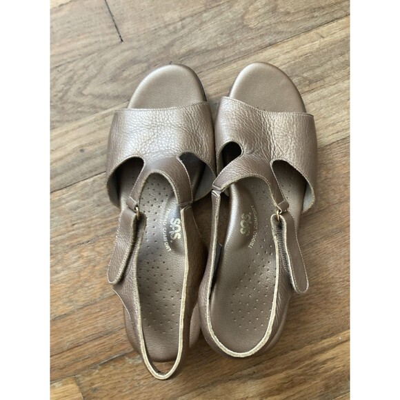 SAS Suntimer Metallic Sandal 10 WIDE Women’s Copper Comfort Casual Made in USA - Picture 3 of 14